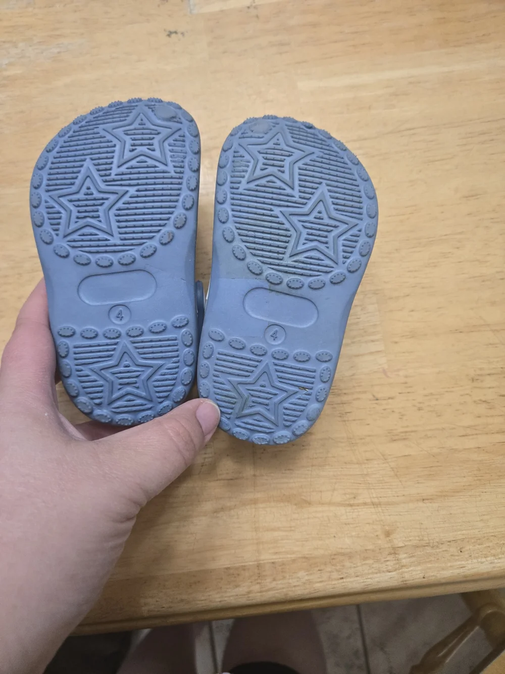 Kids Blue Star-Pattern Slip-On Sandals with Truck Accents